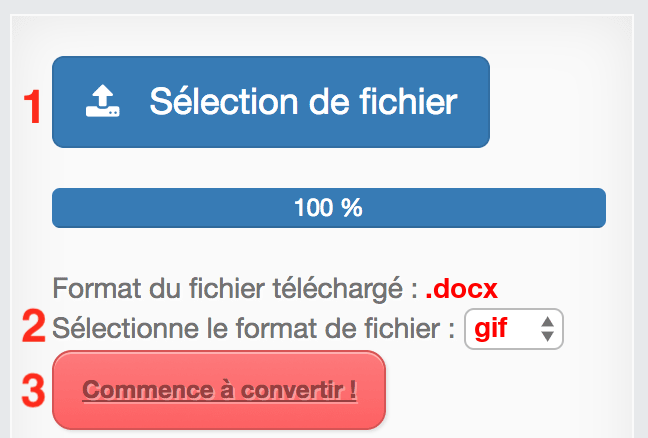 Comment convertir DOCX en GIF en ligne